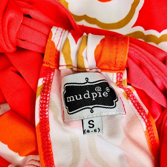 PINK AND ORANGE HALTER DRESS SMALL 4-6 - Picture 4 of 5